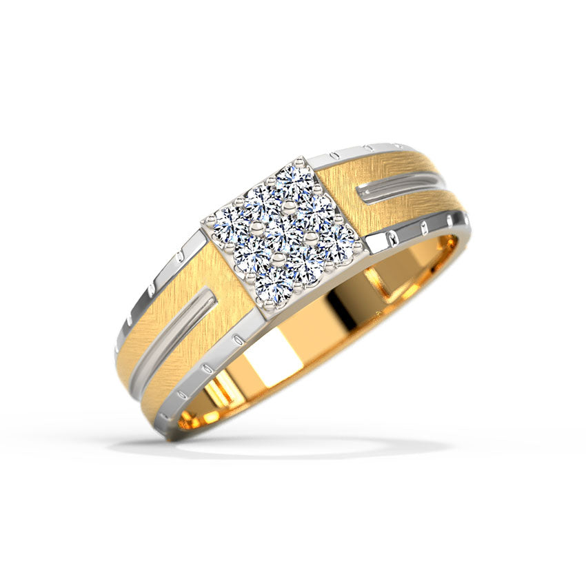 Gleamy Quad Diamond Ring for Men